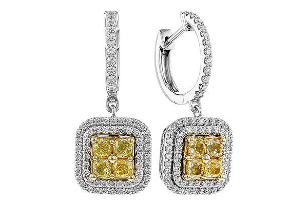 A293-57959: EARR 1.04 FANCY YELLOW DIAMONDS 1.62 TW