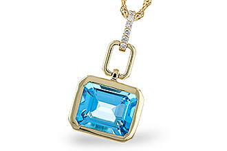 A293-58904: NECKLACE 3.26 BLUE TOPAZ 3.30 TGW (10x8MM BT)