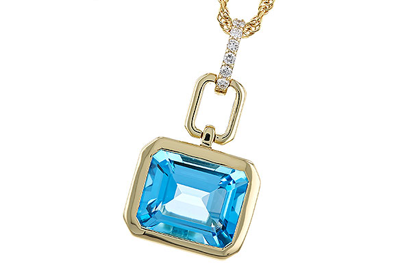 A293-58904: NECKLACE 3.26 BLUE TOPAZ 3.30 TGW (10x8MM BT)