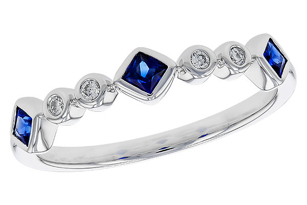 A293-59731: LDS WED RG .25 SAPPHIRE .30 TGW