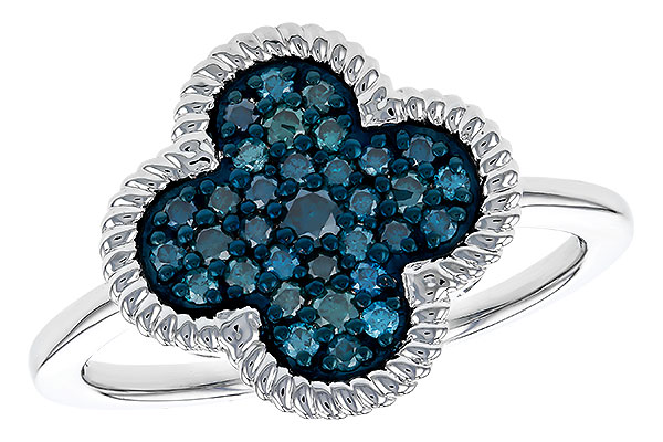 A293-59804: LDS DIA RG .33 TW BLUE DIAMONDS