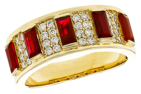 A293-59813: LDS WED RG 1.40 TW RUBY 1.69 TGW