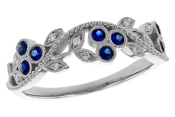 A293-63368: LDS WED RG .23 SAPPHIRE .29 TGW