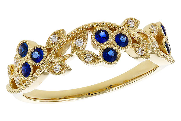 A293-63368: LDS WED RG .23 SAPPHIRE .29 TGW