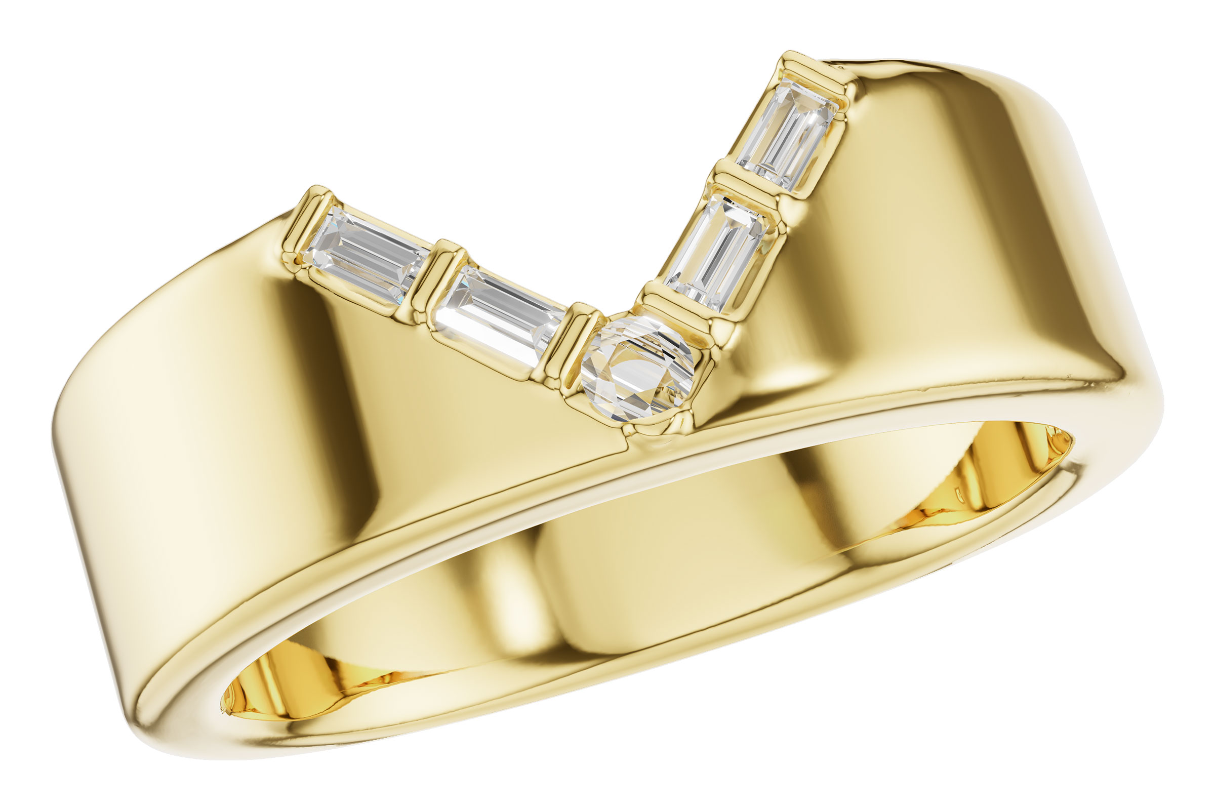 A294-47031: LDS DIA WED RG .07 BAGUETTE .11 TW