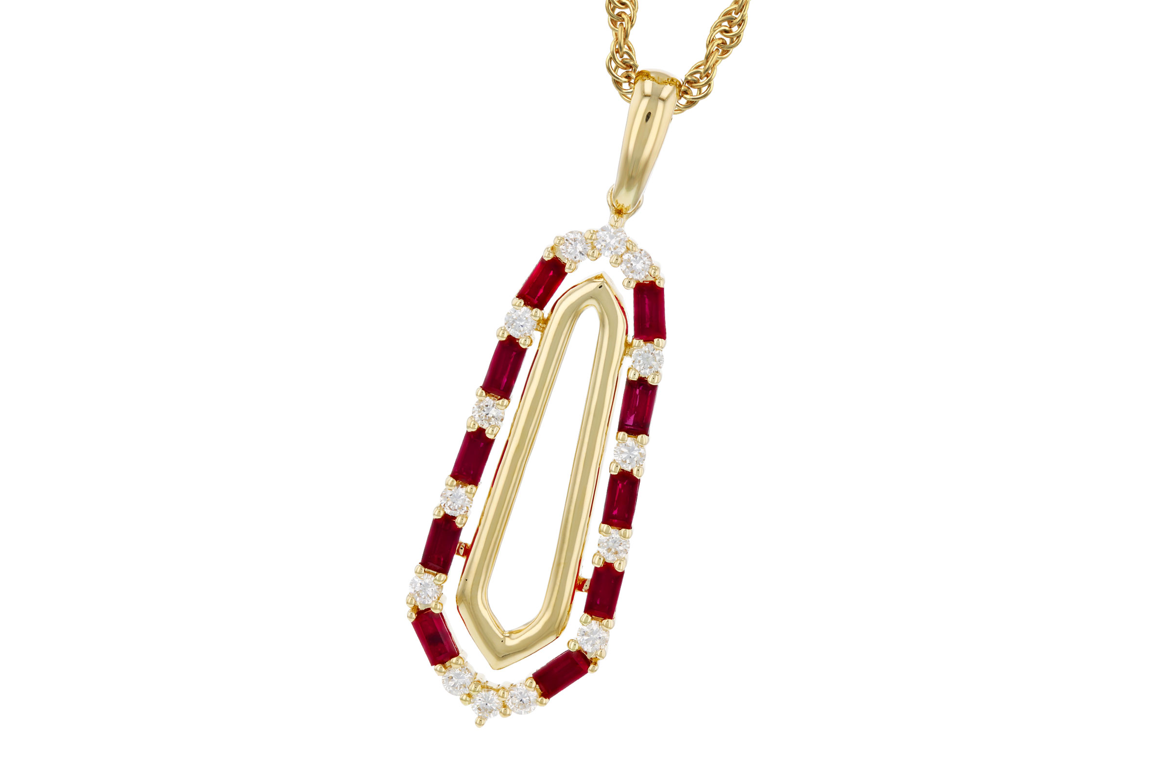 A294-48859: NECKLACE .72 TW RUBY .92 TGW