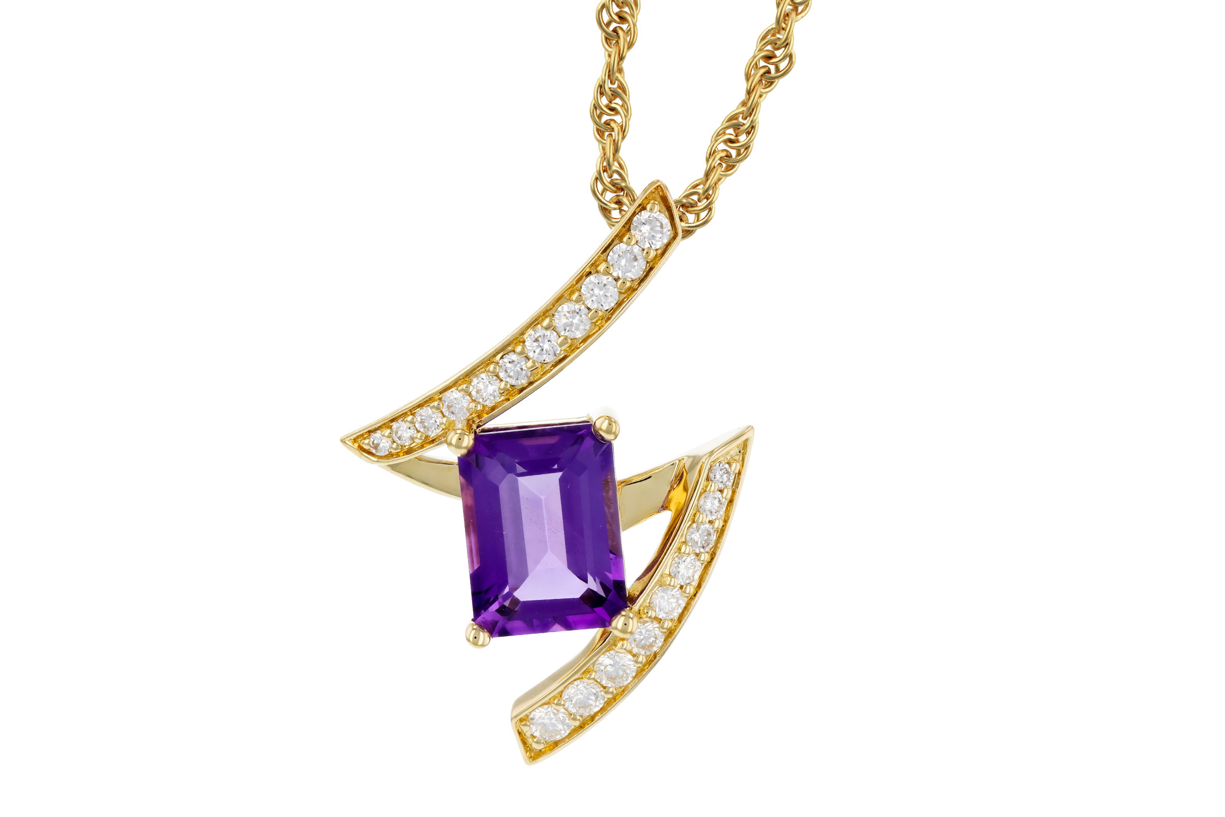 A294-48877: NECKLACE 1.36 AMETHYST 1.56 TGW (8x6MM AMY)