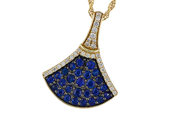 B293-58904: NECKLACE .71 TW SAPPHIRE .85 TGW