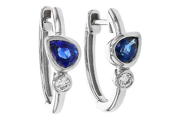 B293-59813: EARRINGS .51 SAPPHIRE .57 TGW