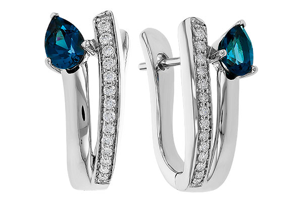 B293-61613: EARR .88 LONDON BLUE TOPAZ 1.08 TGW (6x4MM LBT)