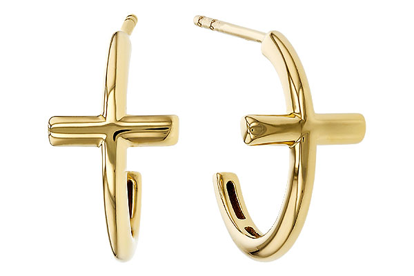 B293-62468: GOLD EARRINGS (14MM)