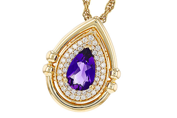 B294-46140: NECKLACE .70 AMETHYST .86 TGW (8x5MM AMY)