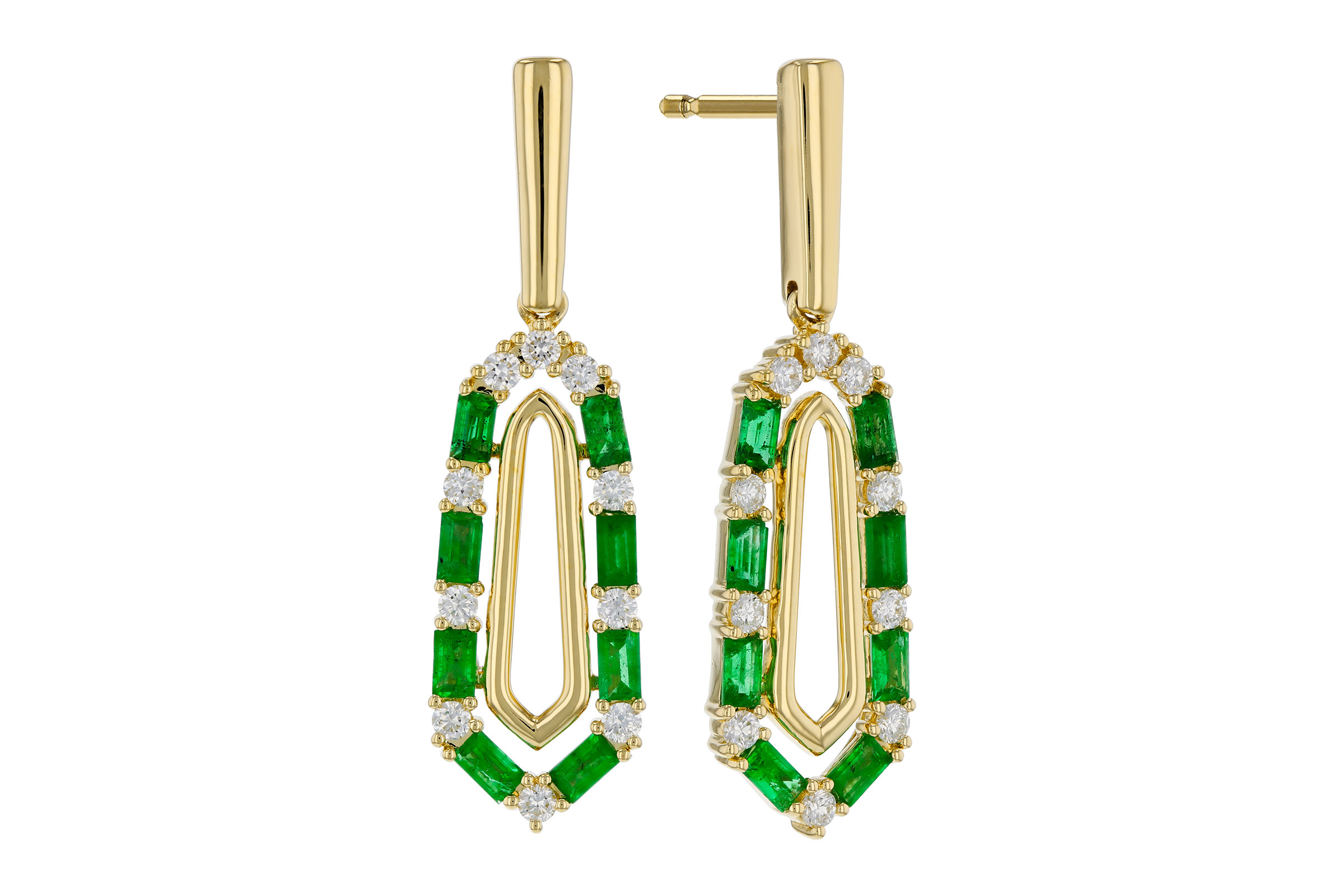 B294-48868: EARR .74 TW EMERALD 1.02 TGW