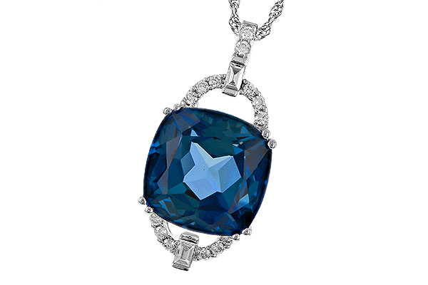 C293-56149: NECK 9.00 LONDON BLUE TOPAZ 9.20 TGW (12MM LBT)