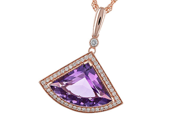 C293-57013: NECKLACE 2.80 AMETHYST 2.97 TGW