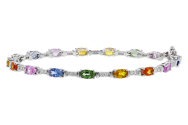 C293-57077: BRACELET 4.76 MULTI-COLOR SAPPH 5.08 TGW (7")