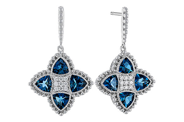C293-59740: EARRINGS 1.73 LONDON BLUE TOPAZ 1.82 TGW