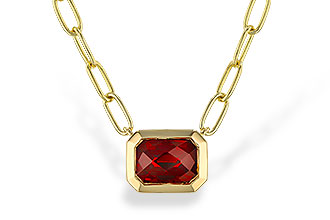 C293-60704: NECKLACE 1.45 GARNET (18")