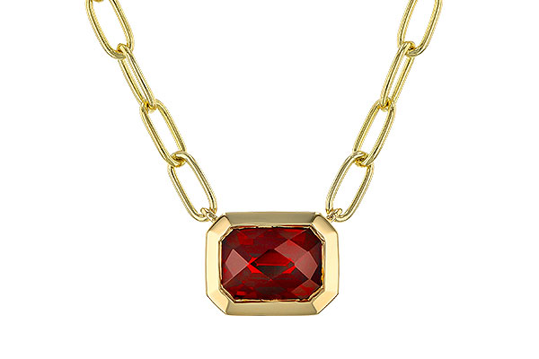 C293-60704: NECKLACE 1.45 GARNET (18")