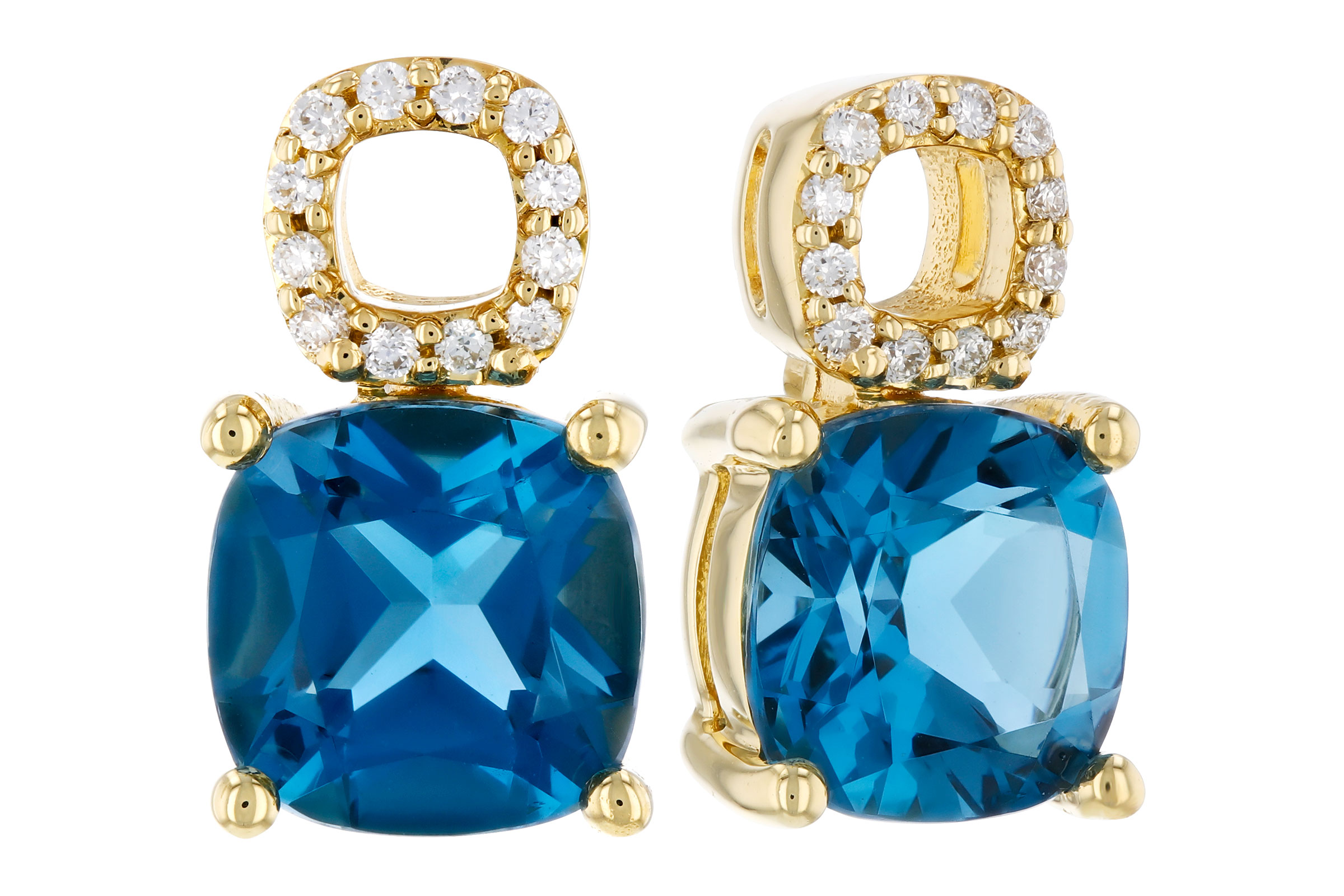 C294-47958: EARR 1.92 TW LONDON BLUE TOPAZ 1.98 TGW (6MM LBT)