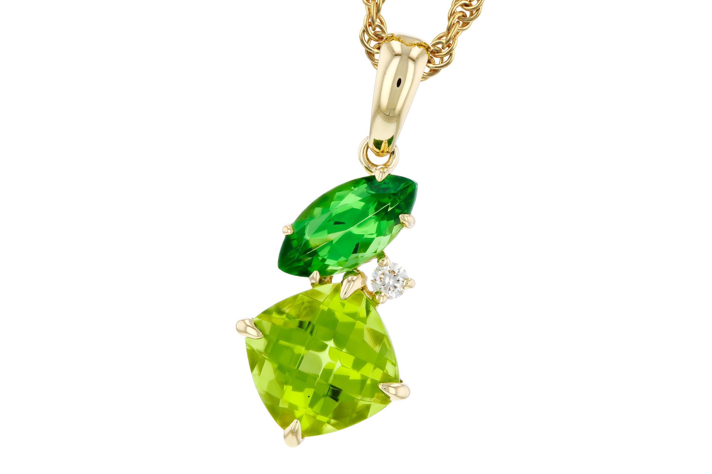 C294-48840: NECKLACE 1.97 TW SEMI-PREC (PER,TSAV) 2.00 TGW