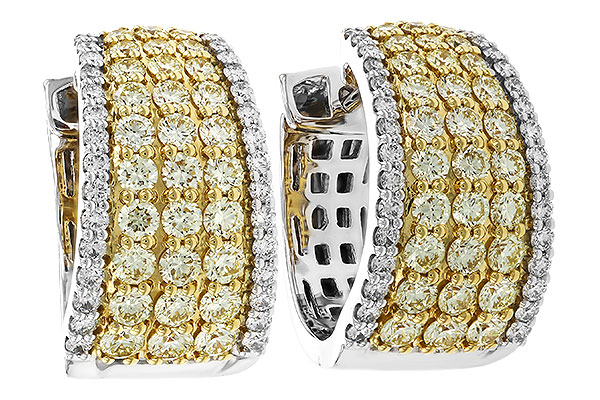 D293-59804: EARRINGS 1.52 YELLOW DIAS 1.96 TW