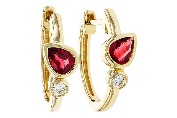 D293-59813: EARRINGS .48 RUBY .54 TGW