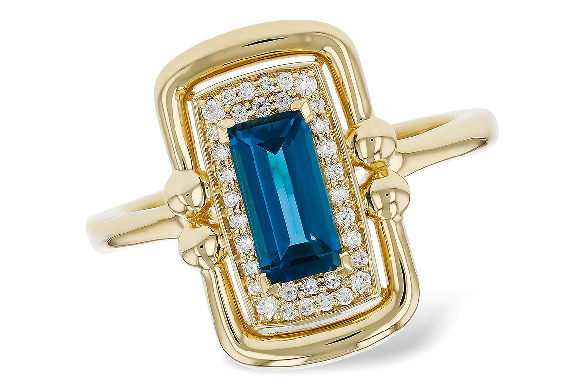 D294-46131: LDS RG .84 LONDON BLUE TOPAZ .96 TGW (8x4MM LBT)