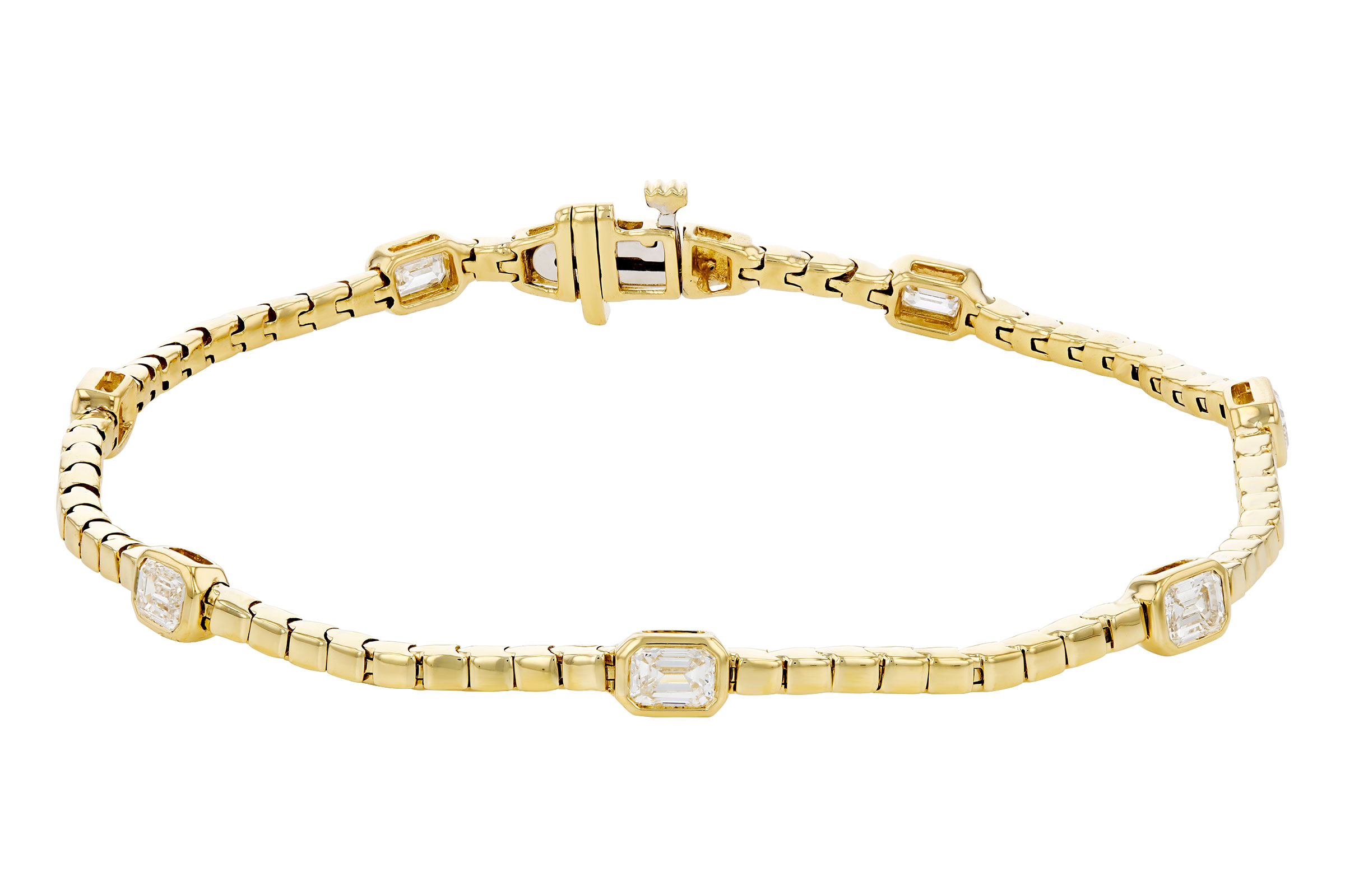 D294-47967: BRACELET 1.32 TW EMERALD CUT DIA (7")