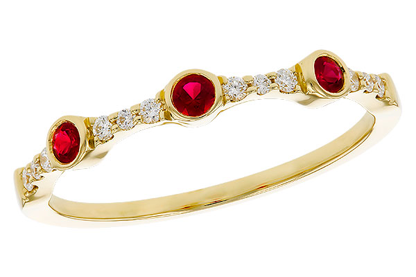 E293-57958: LDS WED RG .15 RUBY .24 TGW