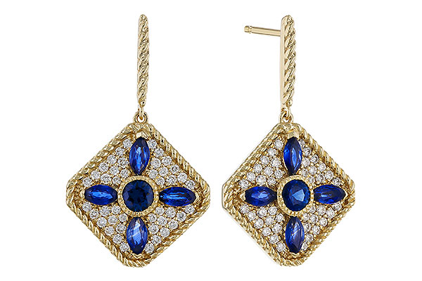E293-59749: EARRINGS 1.03 TW SAPPHIRE 1.46 TGW