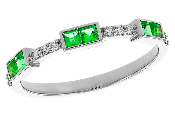 E293-59795: LDS WED RG .23 TW EMERALD .30 TGW