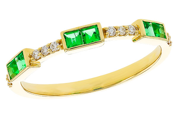 E293-59795: LDS WED RG .23 TW EMERALD .30 TGW
