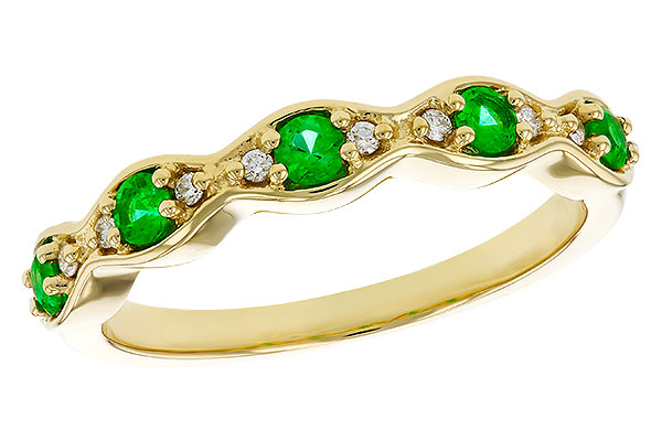 E293-63376: LDS WED RG .21 TW EMERALD .27 TGW