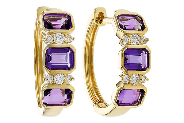 E293-63395: EARRING 1.05 TW AMETHYST 1.16 TGW