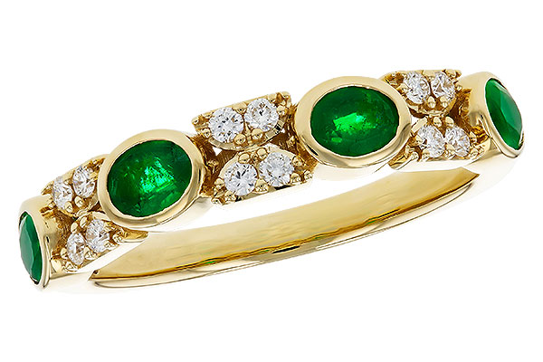 E294-46158: LDS WED RG .54 TW EMERALD .68 TGW