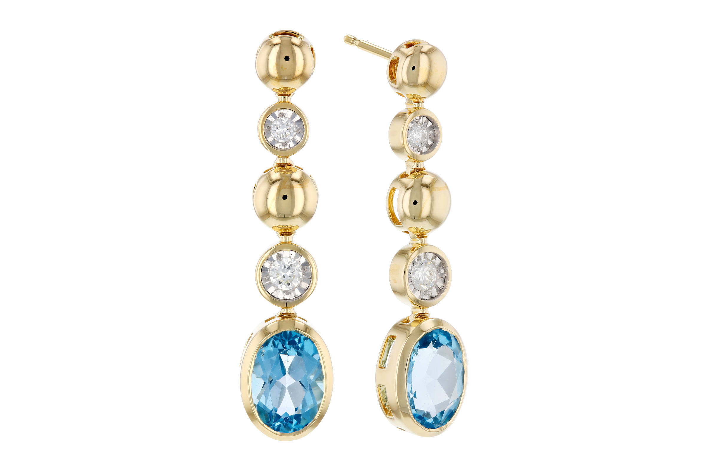 E294-47067: EARRINGS 1.66 TW BLUE TOPAZ 1.76 TGW