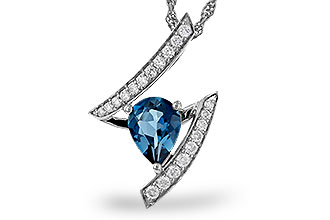 F293-56122: NECK 1.04 LONDON BLUE TOPAZ 1.23 TGW (8x6MM)