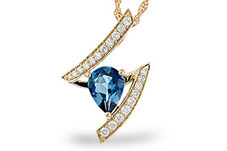 F293-56122: NECK 1.04 LONDON BLUE TOPAZ 1.23 TGW (8x6MM)