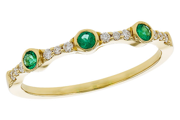 F293-57949: LDS WED RG .11 EMERALD .20 TGW