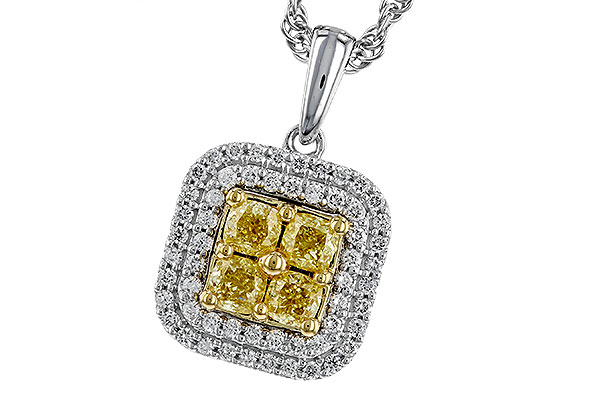F293-58849: NECK .52 FANCY YELLOW DIAMONDS .72 TW