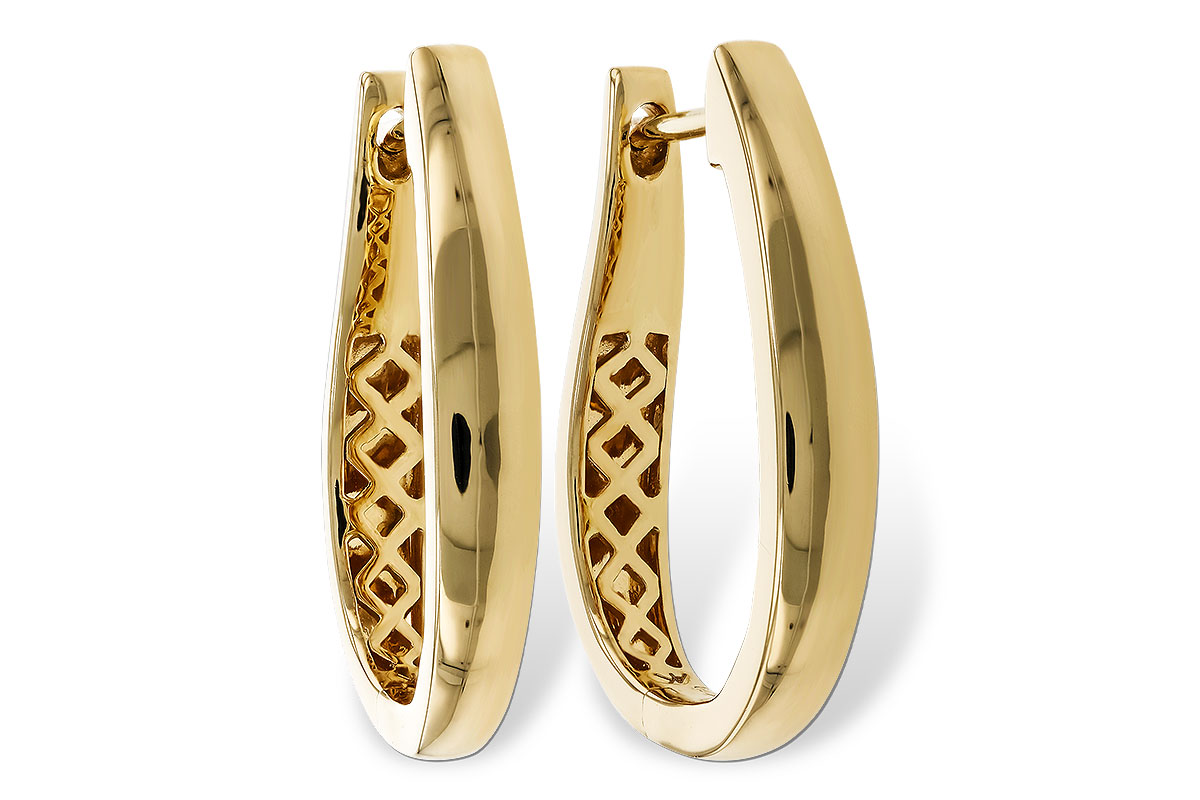 F293-60713: GOLD EARRINGS (22MM)