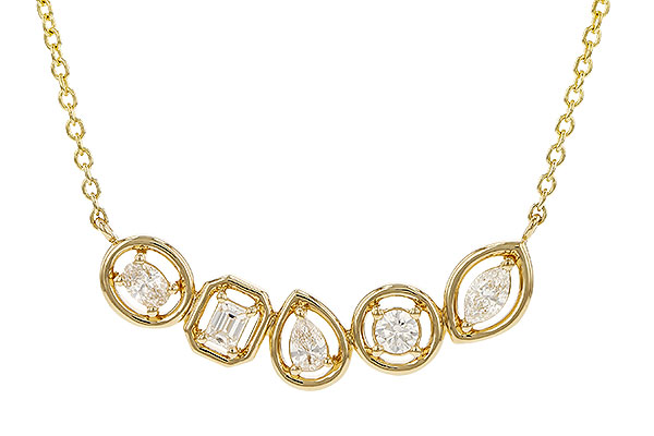 F293-61558: NECKLACE .50 TW FANCY CUT DIAS (18")