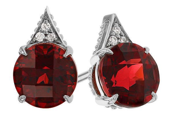 F293-61567: EARR 2.08 TW GARNET 2.10 TGW (6MM RD)