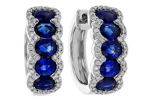 F293-62458: EARRINGS 2.32 TW SAPPHIRE 2.57 TGW