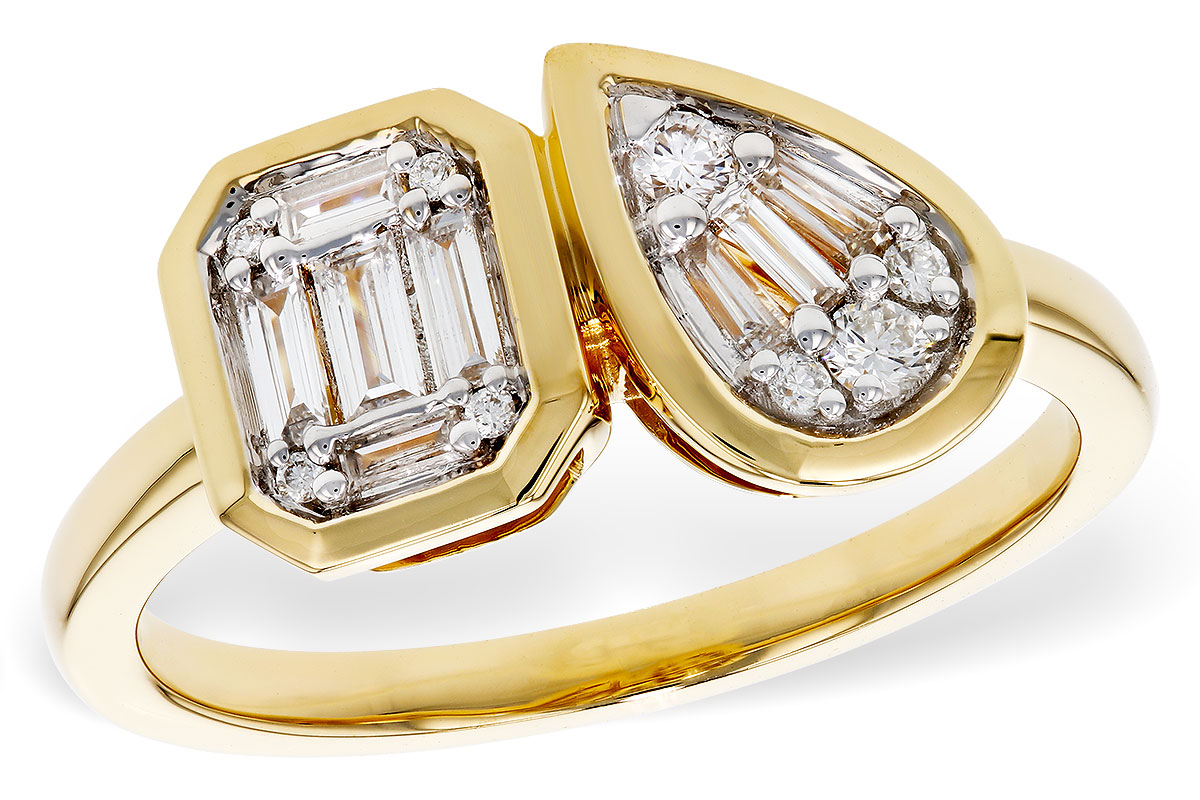F293-62522: LDS DIA RG .17 TW BAGUETTE .25 TW