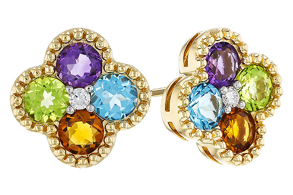 F293-63404: EARRINGS 1.88 SEMI-PREC (AMY,BT,CIT,PER) 1.93 TGW