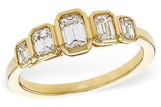 F293-63422: LDS DIA WED RG .90 TW EMERALD CUTS