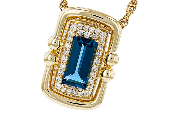 F294-46131: NECK .84 LONDON BLUE TOPAZ .96 TGW (8x4MM LBT)