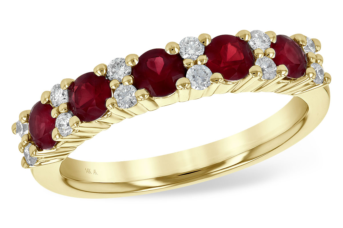 G209-01631: LDS WED RG .88 RUBY 1.12 TGW